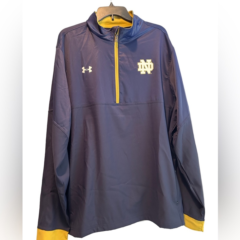 Notre Dame Under Armour 3/4 zip pullover Size 2XL